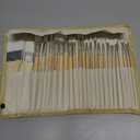 Paint Brushes Set of 24 Pieces Wooden Handles Brushes with Canvas Brush Case, Professional for Oil, Acrylic and Watercolor Painting (Large)