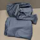 Shilucheng Tencel Sheets 4 Piece, 100% Eucalyptus Lyocell Sheets Set, Cooler Than Cotton and Linen, Summer Cooling Breathable Bed Sheets for Hot Sleepers, 16 Inch Deep Pockets (French Blue, Queen)