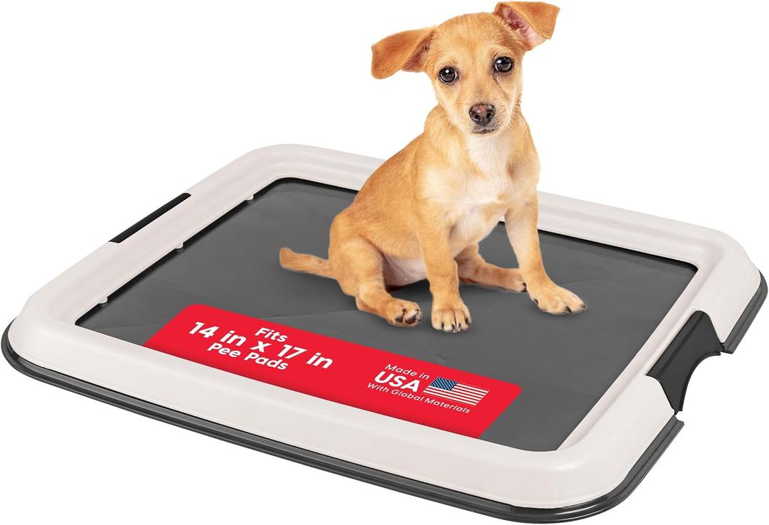 IRIS USA Pee Pad Holder, Fits 14x17 Pads, Dark Gray, Made in USA