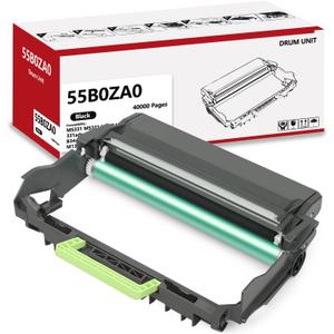 55B0ZA0 Imaging Unit Compatible 55B0ZA0 Black Drum Unit Replacement for Lexmark MS331 MS331dn MS431dn MX331adn MX431adn B3340dw B3442dw MB3442adw XM1342 M1342 MB3442i Printer (1-Pack)