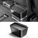 JYCDC Rear Center Console Trash Can Compatible with Toyota Sienna 2026 2025 2024 2023 2022 Accessories, Second Row Cup Holder with Lid, 2nd Row Garbage Bin Organizer Interior Parts (Black)