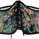 American Trends Corset Belt for Women Renaissance Corset Lace Up Zipper Floral Medieval Ren Faire Accessories (Small)