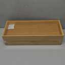 Bamboo Drawer Organizer, Stackable Utensil Organizer for Kitchen, Bamboo Storage Box Wood Silverware Tray for Drawer 15" x 6" x 2" Set of 2