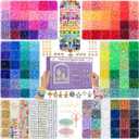 Sunlode 30,000Pcs Clay Beads Bracelets Making Kit, Beads for Bracelets 6 Boxes Bead for Jewelry Making Kit Friendship Bracelet Gifts Trendy Stuff Letter Bead Craft Adult, 6mm