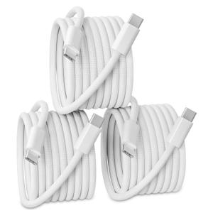 USB C to USB C Cable, 60W Fast Charging [6ft, 3-Pack] Type C Charger Cord, Braided USBC Phone Charger Cable for iPhone 17 16 15 Samsung S25 Laptops MacBook iPad Switch Steam Deck AirPods 4