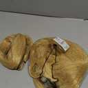 Half and Half MisaAmane Cosplay Wig Long Blonde Anime Ponytail Wigs with Bangs 27.5'' Light Golden Pigtails Gothic Wigs for Halloween Party Daily