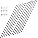 260 mm /10.2 Inch Stainless Steel Spokes Bike Spokes Bicycle Spokes 14G Spokes Black Bike Spokes 26 Inch Mountain/Road Bikes with 14mm Spoke Caps 12PCS