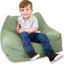 ZICOTO Soft Memory Foam Bean Bag Chair for Toddlers - Trendy Kids Chair and Lounger for Nursery, Playroom, or Living Room (Sage)