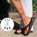3 x Arrow Semi Permanent Tattoo, 2 Sheets Small 3 Arrows Temporary Tattoos for Arm Chest Leg, Last 1-2 Weeks Waterproof Minimalist Tribal Style Line Symbols for Men Women, Non-Reflective