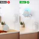 PlusAcc Wall Mount for Pop - Sturdy Clear Stand Shelf for Pop & Dot 5 & Homepod Mini, Space Saving Wall Holder Bracket, Built-in Cable Management