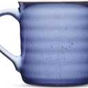 Sheffield Home Ceramic Coffee Mug Set of 1 - Large 18oz Coffee Cups with Handles for Tea, Latte, Hot Chocolate - Reactive Glaze Ceramic Mugs, Microwave & Dishwasher Safe (Blue Egg Speckled)