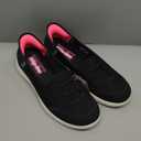 Skechers Women's On-the-GO Flex - Top Notch Slip-In Sneakers (11, Black/White)