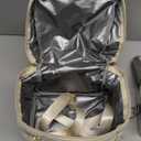 Voova Stainless Steel Lunch Box with Lunch Bag for Women Men Adult, (42oz/1200ml) Leakproof Metal Bento Box with Free Sealing, Insulated Lunchbox for School Work, Beige