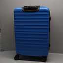 Amazon Basics 26" Hardside Medium Checked Luggage, Hardshell Suitcase With Wheels, Expandable For Up to 15% More Space, With Scratch-Resistant Surface, Four Multi-directional Wheels, Light Blue