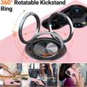 JAME for Samsung Galaxy S24 Ultra Case, Slim Fit Shockproof Heavy Duty Protective Cover with Ring Holder Stand Kickstand, Military-Grade Protection Phone Case for Galaxy S24 Ultra 6.8", Pink