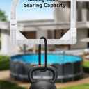 Solar Pool Cover Holder, Adjustable Solar Cover Hooks Keep Solar Cover Off The Ground, No Drill, No Rust, 4 Pack Plastic Pool Cover Holder, Fits Above Ground Pools with 1.2"-7.3" Top Rail, White