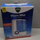 Vicks Warm Mist Humidifier Filter‑Free 1 Gal Tank, Auto Shut‑Off, Night Light, VapoPad and VapoSteam Compatible
