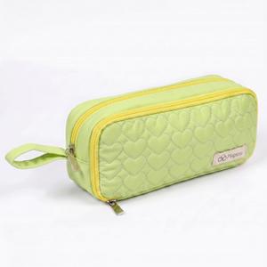 2 x Pencil Case Pouch, Soft Quilted Pen Bag with Zipper, Small Pencil Organizer, Cute Aesthetic School Supplies for Teen Girls Adults, 9.06" × 3.94" × 2.56"