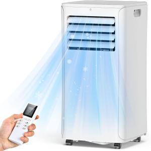 Sprbar 12000BTU Portable Air Conditioner 3-IN-1 with Fan&Dehumidifier AC unit with LED Remote Control up to 600 sq.ft. Room Air Conditioner with Sleep Mode,24H Timer,2 speed,Auto-evaporativ.