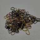 96 Pieces Swivel Clasps with D Rings and Slide Buckles Set Lanyard Snap Hooks Keychain Clip Hooks D Keychain Rings Lobster Claw Clasps for Purse Hardware Sewing Craft Project, 8 Colors