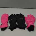 SATINIOR 2 Pairs Kids Winter Snow Gloves Windproof Warm Thick Ski Gloves Adjustable for Kids Girls Boys Toddler Outdoor Cold Weather (Aged 3-6, Classic Style)