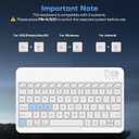 OMOTON Bluetooth Keyboard for Tablet/Android/Windows/iOS, with 7 Colors Backlight Rechargeable Wireless Keyboard Compatible with Galaxy Tab A9+/A9+ Plus/S9/S9 Plus/S9 FE, White