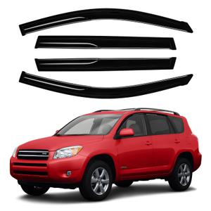 Canvcle Pacifica Rain Guards - Window Visors for Chrysler Pacifica 2017-2025 2026, Outside-Mount Tape-On Side Window Wind Deflectors for Pacifica Accessories, Vent Visors Shades Rainproof Black 4PCS