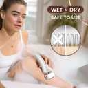 PRITECH Electric Razor for Women - Rechargeable Shaver for Women Portable Lady Shaver for Legs, Arm, Underarms, Bikini, USB Rechargeable, Wet & Dry Waterproof Bikini Trimmer for Woman, Gold