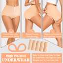 MISSWHO Cotton High Waisted Women Underwear Soft Briefs Full Coverage Comfy Ladies Panties (Regular & Plus Size) (Brown, XL)