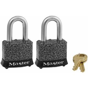 Master Lock 380T 1.5 in. Laminated Steel Padlock with Rustoleum Finish - 2 Pack