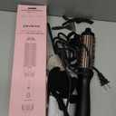 zavarea Thermal Brush, 1.5 Inch Heated Round Curling Brush, 800M Negative Ions Ceramic Stylers for Less Frizz, 4 Temp Set, Dual Voltage for Travel, Easy Use Boosts Shine (Elegant Black)