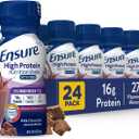 Ensure High Protein Milk Chocolate Nutrition Shake with Fiber, Ready to Drink, 16g Protein and 27 Vitamins and Minerals, 8 fl oz, 24 Pack,  BB Date 11/01/2026