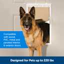 PetSafe Never Rust Dog & Cat Plastic Door, X-Large, for Pets Up to 220 lb, Paintable, Easy DIY Installation, Closing Panel Included, Install in Interior & Exterior Doors or Walls, Durable, Extra Large
