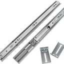 LONTAN 1 Pair 22 Inch Side Mount Soft Close Drawer Slides 3 FOLD Full Extension Drawer Glides - 4502S3-22 Heavy Duty Ball Bearing Cabinet Rails with Rear Mounting Brackets 100 LB Capacity