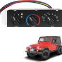 A/C Heater Control Panel with Blower Motor Switch Compatible with 1999-2004 Jeep Wrangler TJ, Climate Control Module Replace 55037473AB, BL101, HS-373