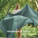 EMME Cotton Blanket Queen Size for Bed Soft Large Muslin Bed Blankets 90"x90" Lightweight Breathable Layering Bedspread All Season Gauze, Teal