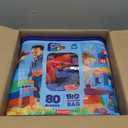 MEGA BLOKS First Builders Toddler Blocks Toys Set, Big Building Bag with 80 Pieces and Storage, Blue, Ages 1+ Years