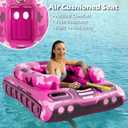Inflatable Tank Pool Floats Adults - Jasonwell Kids Pool Floaties Swimming Pool Tank with Water Cannon Gun Swim Floaty Rafts Lake Beach Party Pool Toys for Boys Girls Kids Adults