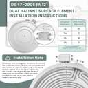 Upgraded DG47-00064A DG47-00056A Fit For Sam-sung Electric Stove Range 12 Inch Dual Radiant Heater Electric Range Element Replacement AP5986691 EAP11729066 PS11729066 by AMI PARTS