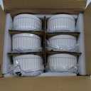 LE TAUCI Ramekins with Silicone Lids, 8 OZ Ceramic Souffl Dishes, Ramekin Bowls for Crme Brle, Dessert, Dips, Oven & Microwave Safe, Set of 6, White