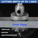 1-3/4" (44mm) Tungsten Carbide Tip Hole Saw,Hole Saw with M2 Pilot Drill bits for for Hard Metal Stainless Steel, Metal, Iron, and Plastic,25mm Drilling Depth (1-3/4" (44mm))