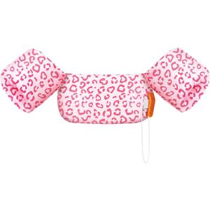 HeySplash Swim Vest for Kids, Toddler Pool Floaties Fit 22-55 Lbs, Swimming Vest with Adjustable Strap, Swim Jacket Water Wings Arm Floats, Puddle Beach Boat Jumper for Boy Girl Age 2-5, Pink Leopard