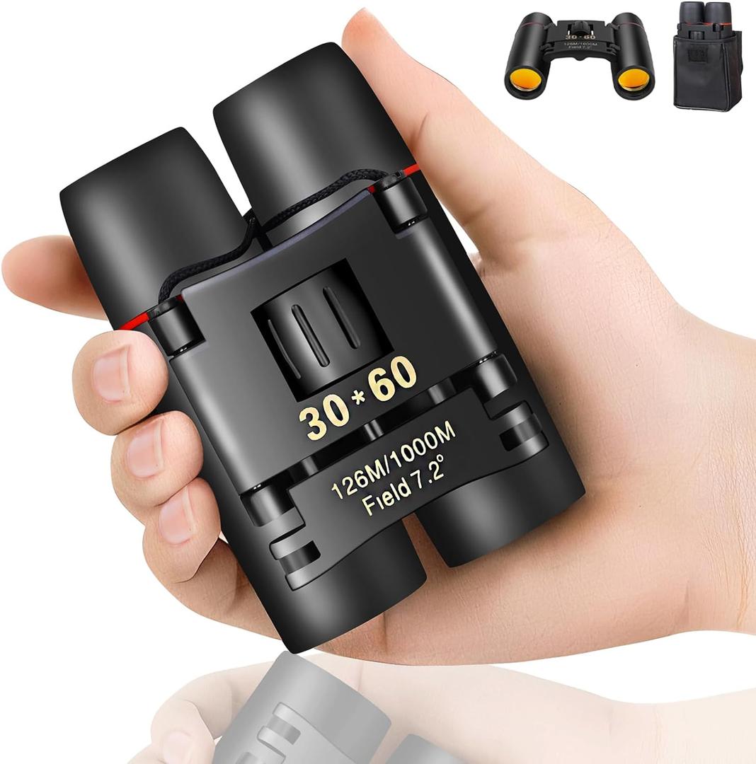 Compact Binoculars for Adults and Kids, HD Mini Portable Outdoor Binoculars Children, Pocket Lightweight Folding for Bird Watching, Hunting, Concert, Theater, Opera, Traveling, Tourism, Shows