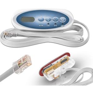 Bzumperyz 53238 Mini Oval Topside Control Panel Compatible with Balboa Heat Jacket System, 4 Buttons, 7-feet Cord with Phone Jack Connector