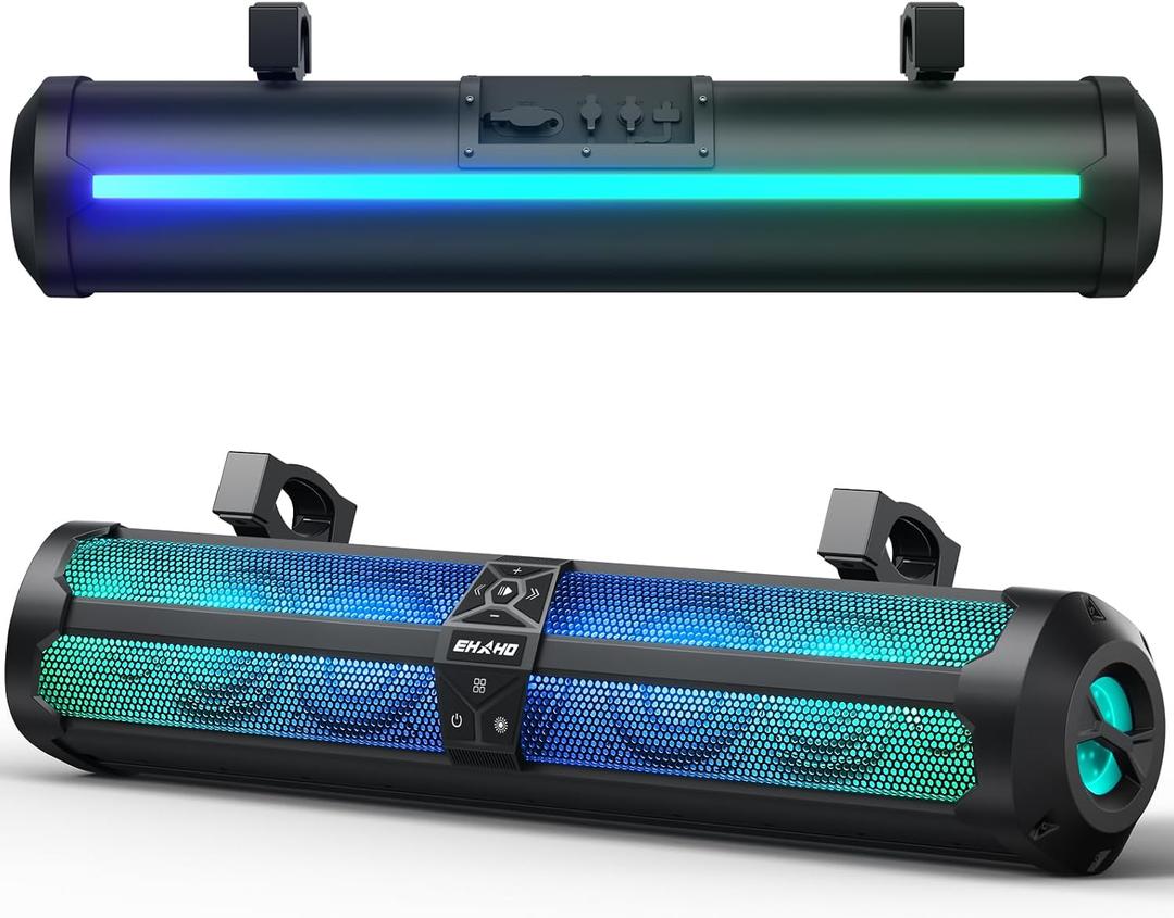Ehaho Rumble-X Series 30-inch UTV Sound Bar500W Peak Power & 8-Speaker | BT w/Broadcast & Music Sync MulticolorIP66 Waterproof & Dustproof OutdoorCompatible with Polaris RZR CFmoto Can-Am