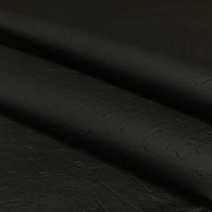 Ostrich Faux Leather Fabric, Embossed Vinyl, Textured Craft DIY and Upholstery PU Pleather - Cut by The Yard (Black)