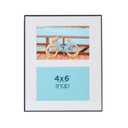 Snap® 8x10 Matted 2 Opening Front Load Photo Frame - Black