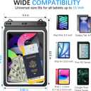 Universal iPad Waterproof Case Dry Bag Pouch for IPad Pro 11" iPad Pro 10.5" IPad 11th/10th/9th/8th iPad Air 6/5/4 10.9" New iPad 9.7 Galaxy Tab S10/S9/S8 S10/S9 FE Galaxy Tab A8/A9+/S6 Lite