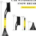 DXNQ Car Snow Brush and Ice Scraper, 24" Scratch Free Snow Remover with Comfortable Foam Grip, Detachable Winter Cleaning Brush Ice Scraper for Car Windshield Window Roof (Yellow) (EXP 01/01/27)