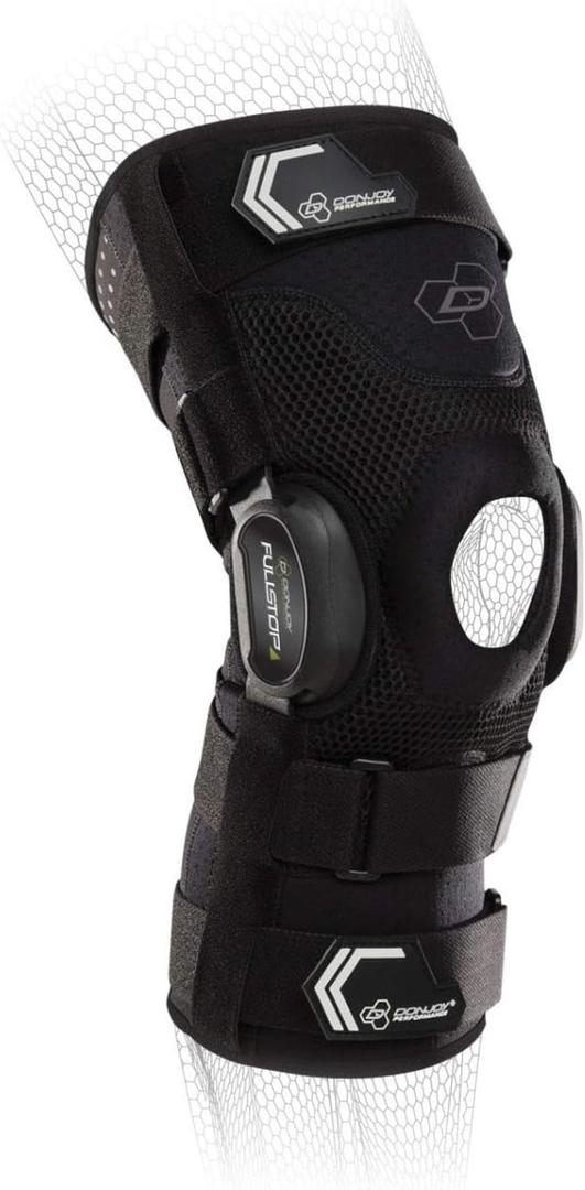 DonJoy Performance BIONIC FULLSTOP Knee Brace - ACL, Meniscus Injuries, Joint and Patella Instabilities, Moterate Sprains (Small)